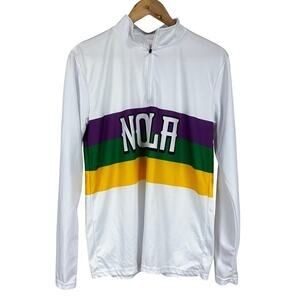 Sobe Promos New Orleans Pelicans "NOLA" Mardi Gras Pullover 1/4 Zip Men's Medium